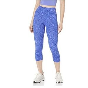 Amazon Essentials Women Active Athleisure High Rise Capri Leggings Pockets LARGE